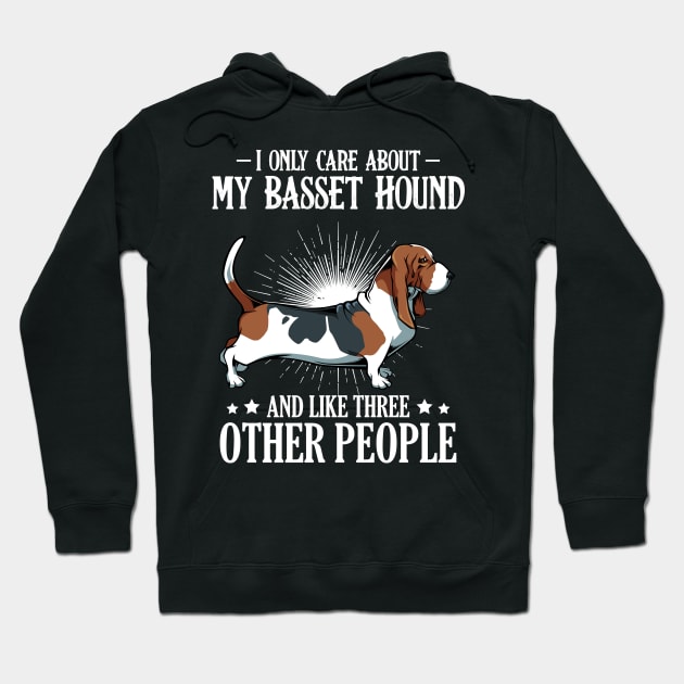 Basset Hound - I Only Care About My Basset Hound Hoodie by Lumio Gifts